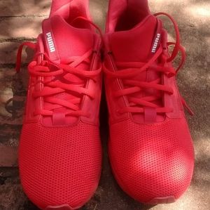 Men's red Puma shoes
